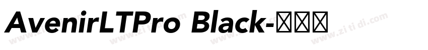 AvenirLTPro Black字体转换